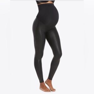NWT. Spanx Mama Faux Leather Leggings